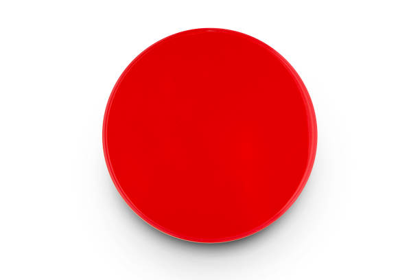 istock Red Round Container for dry products like tea, coffee, sugar, cereals, candy, spice, nuts. Isolated on background 1189586742
