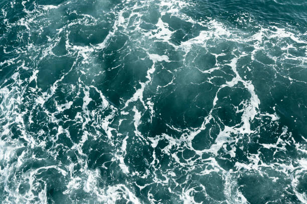 istock Blue deep sea foaming water background 1189586805