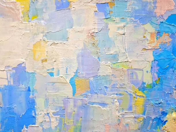 istock Background of colored watercolor paints on art canvas 1189589896