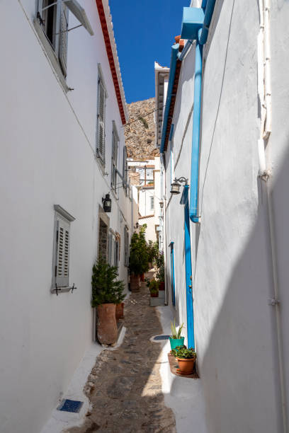 istock Walking path between houses in Hydra Island 1189592543