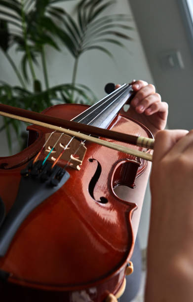 istock Classical player hands. Details of violin playing. 1189597944