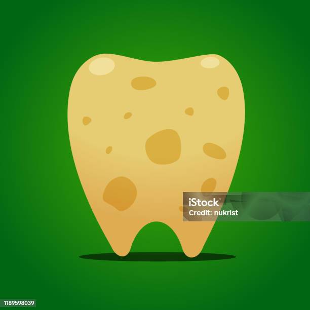 Yellow Tooth Texture The Yellow Stained Tooth Isolated Vector Illustration Stock ...