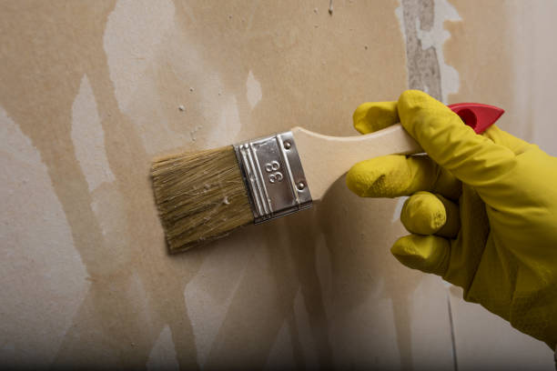istock Cleaning the wall from old wallpaper 1189598219