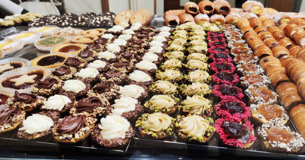 istock cookies and cakes with creamy 1189607148