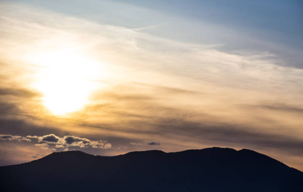 istock Beautiful sunset in the mountains 1189607183