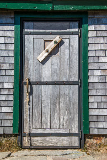 istock Wooden door on an old cabin 1189609497