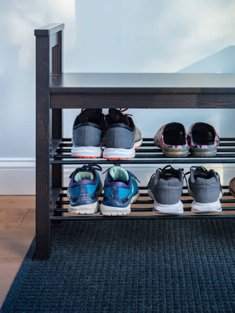 Shoe rack with casual shoes
