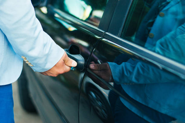 istock Unlocking car door stock photo 1189610557