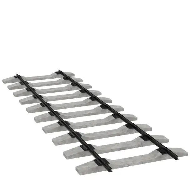 3D rendering illustration of a railway track