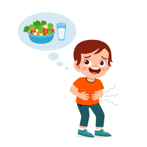 happy cute kid hungry want to eat happy cute kid hungry want to eat hungry stock illustrations