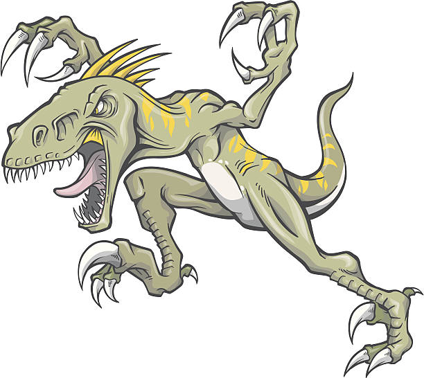 Velociraptor Dinosaur vector art illustration