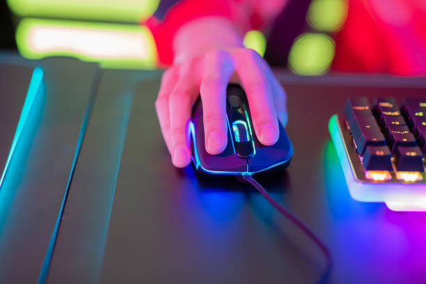 istock Esport RGB mouse and keyboard 1189619981