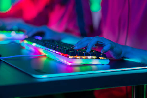 istock Esport RGB mouse and keyboard 1189620232