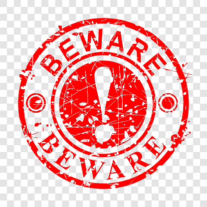 Beware Logo Rounded Simple Vector Grunge Red Circle Rubber Stamp Beware At Transparent ...