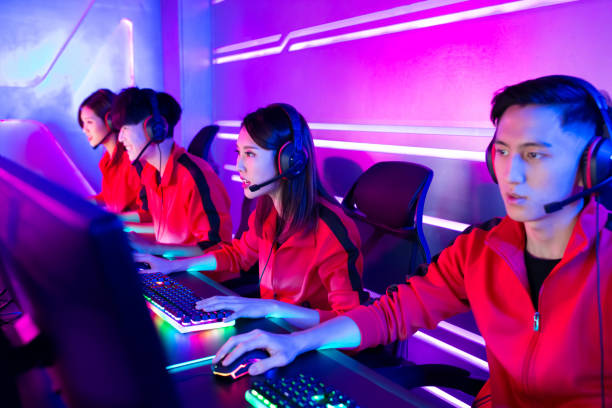 istock pro cyber sport gamers team 1189620430