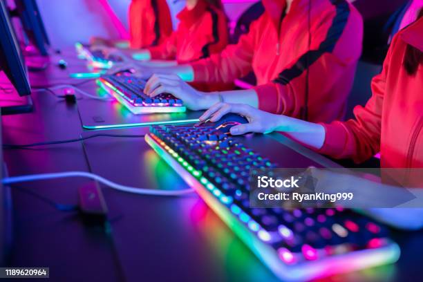 Esport Rgb Mouse And Keyboard Stock Photo - Download Image Now - eSports, Video Game, Competition