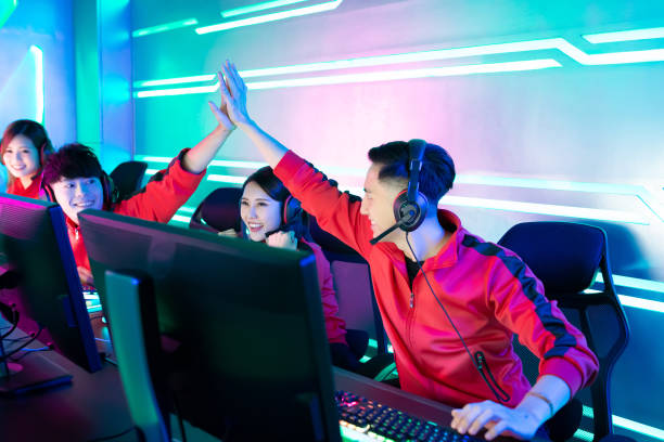 istock pro cyber sport gamers team 1189620976