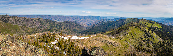 The Heaven's Gate Vista overlooks the Seven Devils Mountain and the Hells Canyon National Recreation Area in western Idaho.