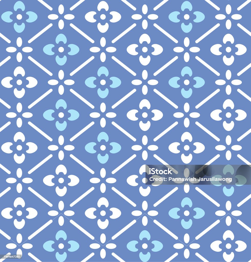 Japan Square Pattern Japanese Flower Square Seamless Pattern Stock Illustration - Download ...