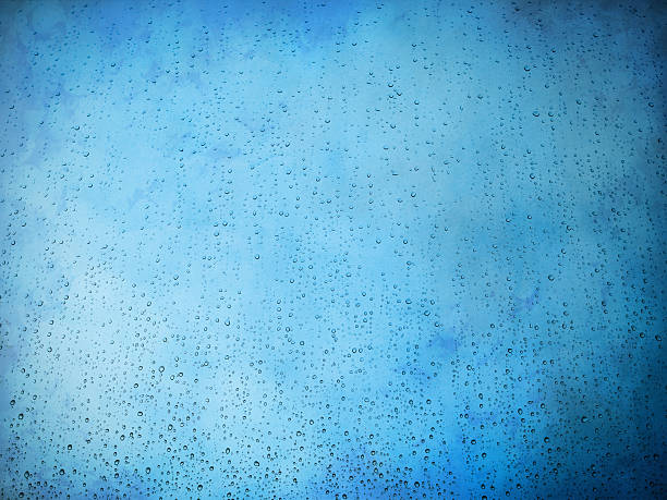 Blue texture with water drops stock photo