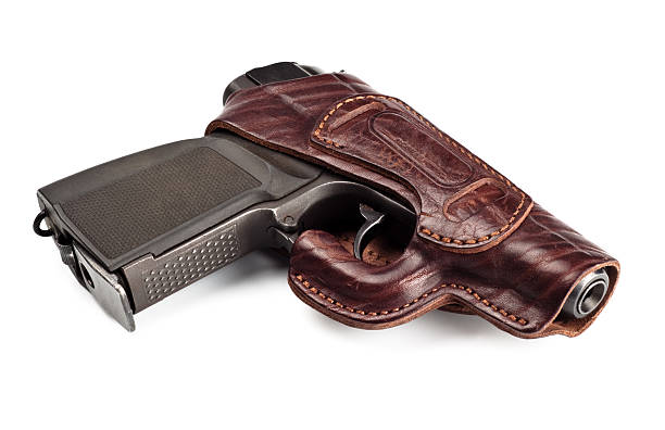 istock vintage pistol in leather holster 118965525