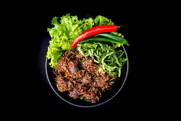istock Stir-fried spicy Korean blood sausage 1189656618