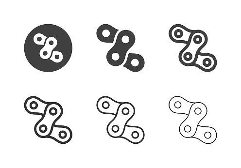 Chain Icons Multi Series Vector EPS File.