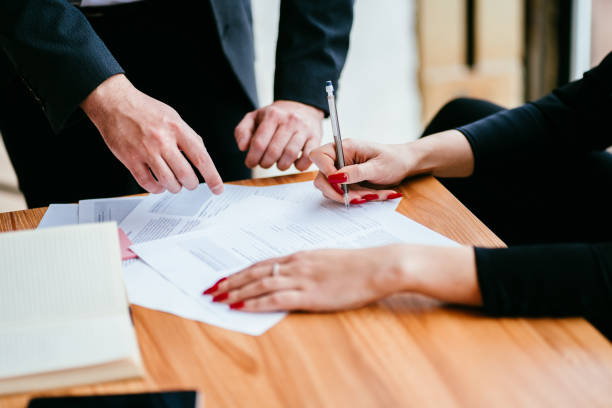 istock Business people team argument debate, paperwork 1189692035