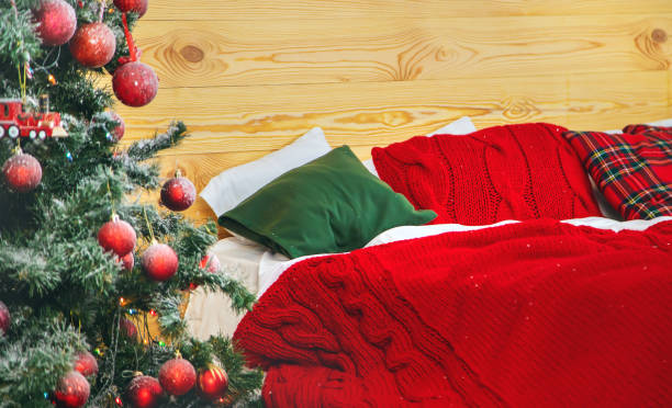 istock Christmas tree with decorations and gifts. Selective focus. 1189694121