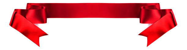 istock Satin ribbon banner on white 1189694218