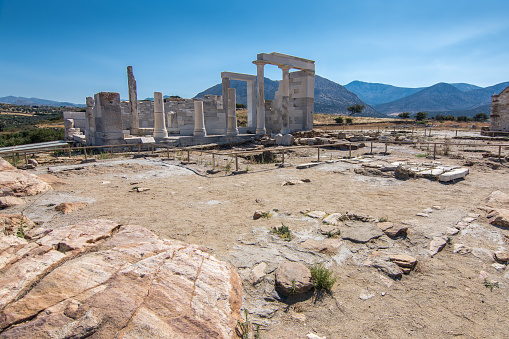 Demeter's temple and ruins at Sangri village, Naxos, Greece