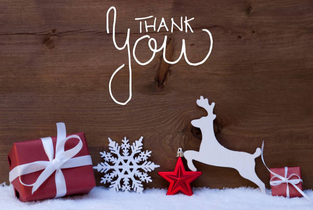 istock Gift, Deer, Snowflake, Snow, Ball, Thank You 1189694906