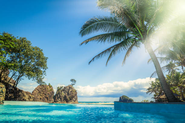 istock Swimming Pool at the Pacific Ocean, Philippines 1189705412