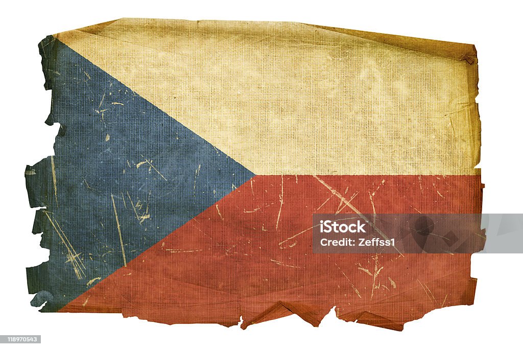 Чешский флаг старого, изолированные на белом фоне. - Стоковые иллюстрации Аборигенная культура роялти-фри
