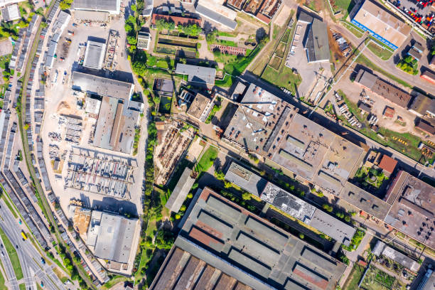 istock urban industrial landscape. aerial top view 1189706638