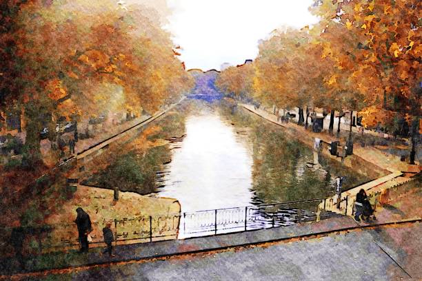 istock the walk on the Seine canals in Paris in the autumn 1189711916