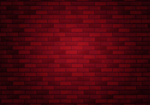 illustrazioni stock, clip art, cartoni animati e icone di tendenza di muro di mattoni retroilluminato in rosso - alphabet brick brick wall dirty