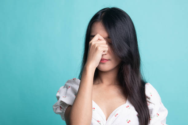 istock Young Asian woman got sick and  headache 1189716795