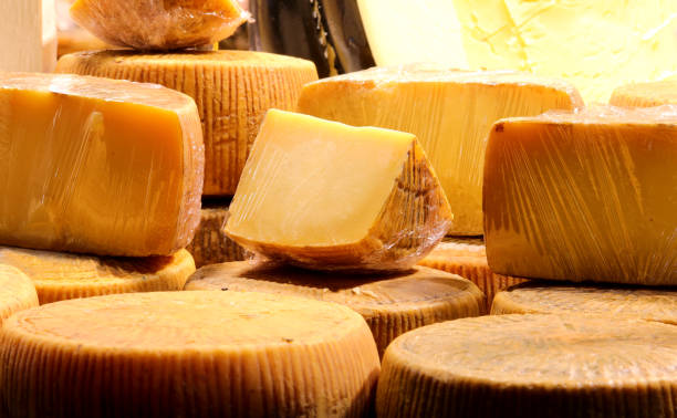 istock cured cheese called Pecorino in Italian Language 1189717367