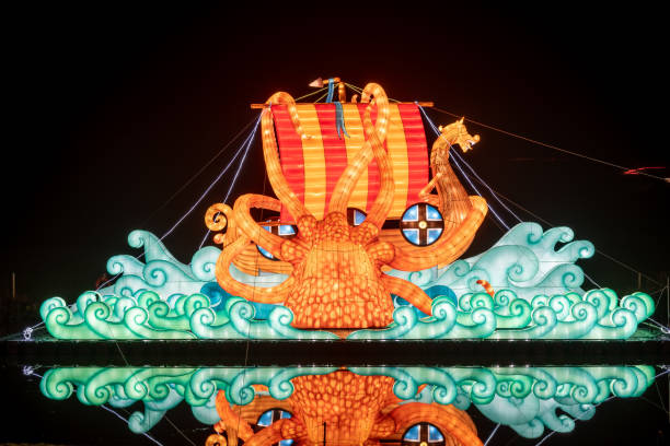 Longleat.Wiltshire.United Kingdom.November 17th 2019.Illuminated lanterns are on display at the Longleat festival of light.