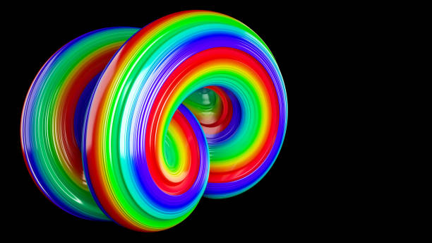 istock 3d abstract liquid twisted shape wavy background, Iridescent digital art 1189720933