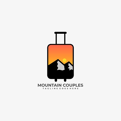 Traveling Bag Illustration Vector Template. Suitable for Creative Industry, Multimedia, entertainment, Educations, Shop, and any related business.