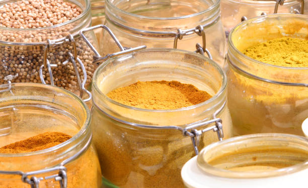 istock glass jar with spices for sale 1189723469