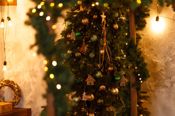 istock Details of a beautiful Christmas interior. Place for text. 1189724771
