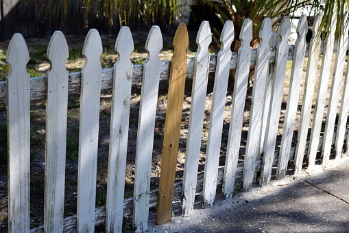 Repaired fence