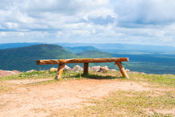 istock empty table on mountain view in sisaket ( Pha Mo E Dang ),Thailand 1189730129