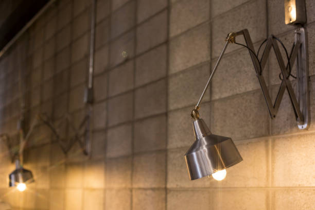 istock modern pendant light with vintage light bulb hanging on the wall 1189732638