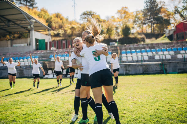 istock Celebrating the victory after soccer match! 1189734261