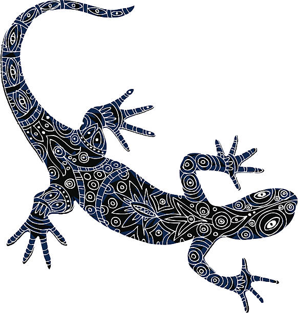 Lagarto de Batik - ilustración de arte vectorial