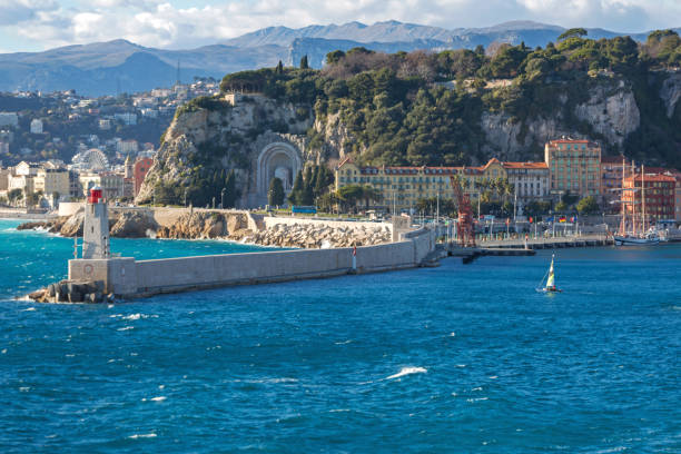 Port in Nice France Blue Mediterranean Sea